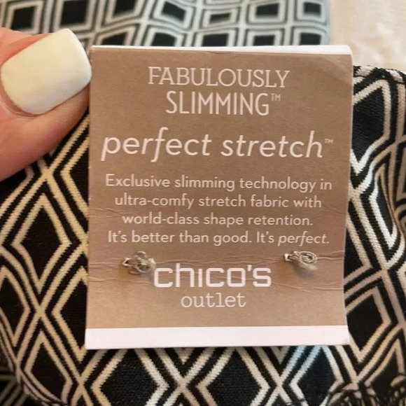 Chico’s Perfect Stretch Fab Slim Ankle Pants Black - Picture 6 of 10